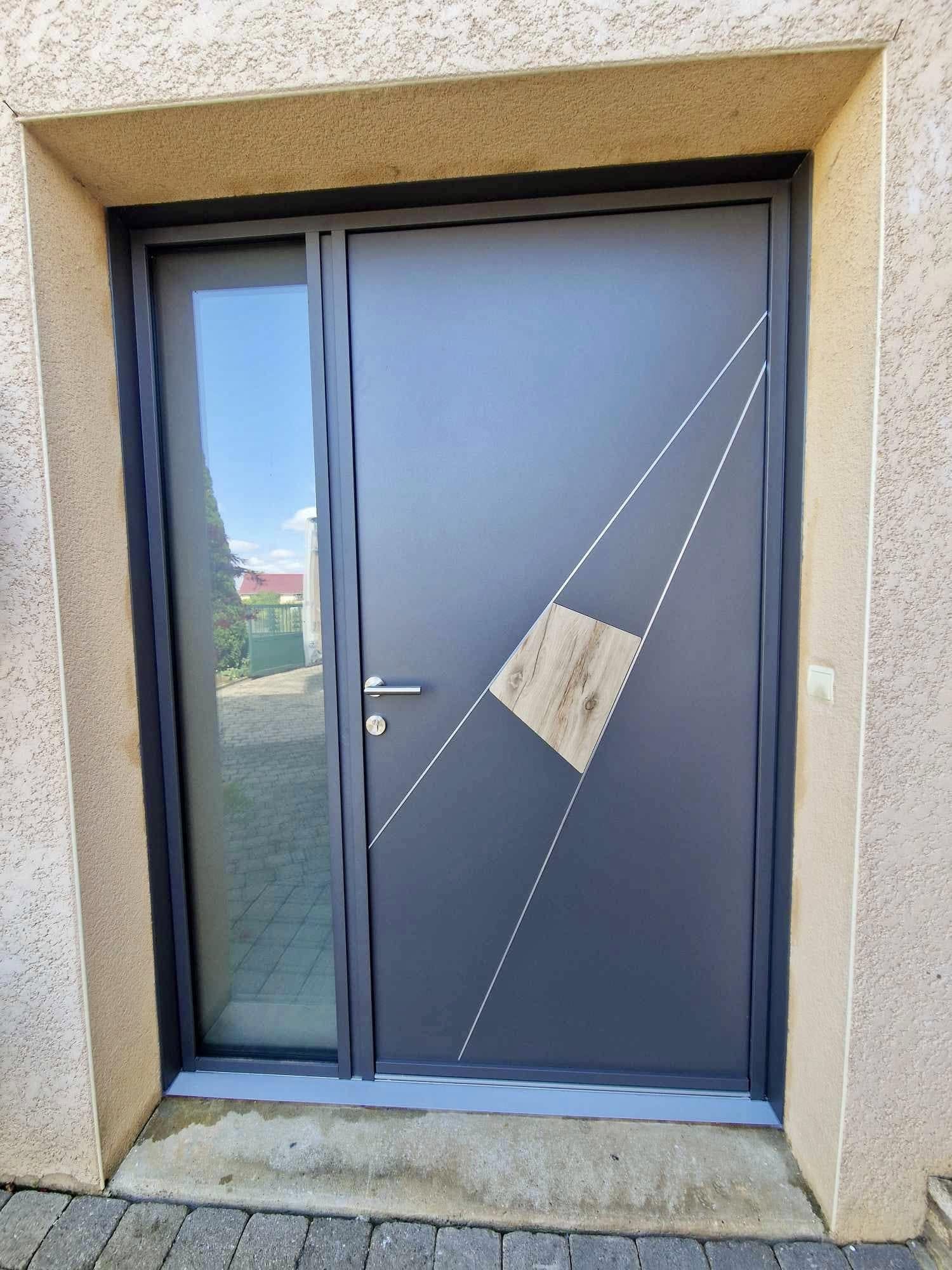 porte entrée aluminium moderne